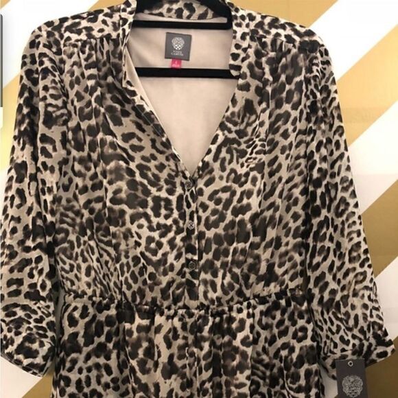 Vince Camuto Leopard Animal Print Dress - Picture 9 of 11